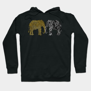 Elephants in Animal Prints Hoodie